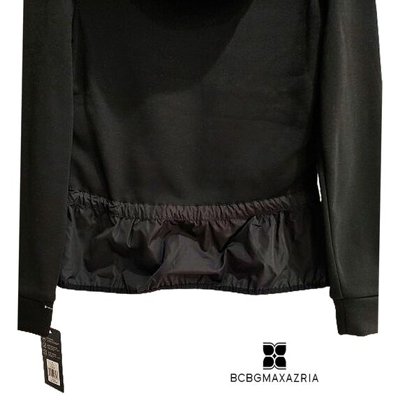 BCBGMAXARZIA NEW Peplum Quilted Hooded Lightweight Puffer Jacket S - Picture 10 of 12